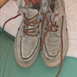 Suede fringe converse